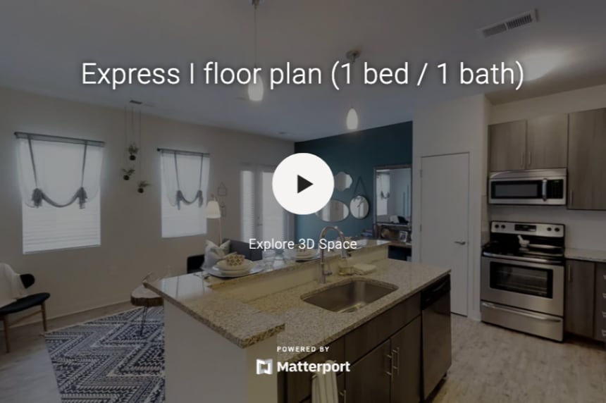 Virtual tour of a floor plan at The Flats At Switch Apartments. A virtual tour of an apartment floor plan